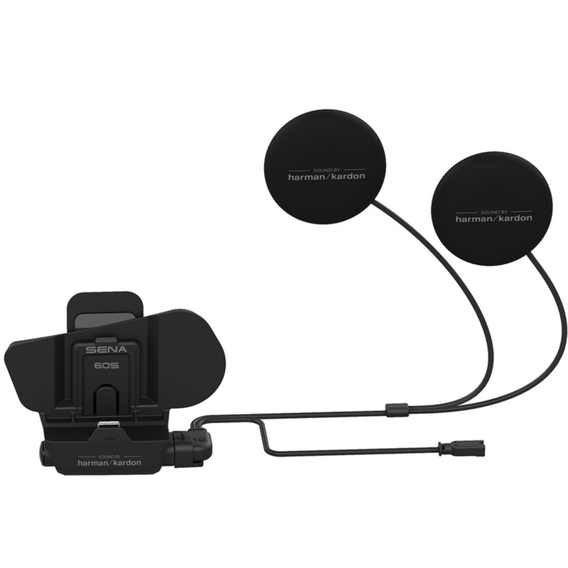 Helmhouder met accessoires voor Sena 60S headset inclusief universele microfoon zwart
