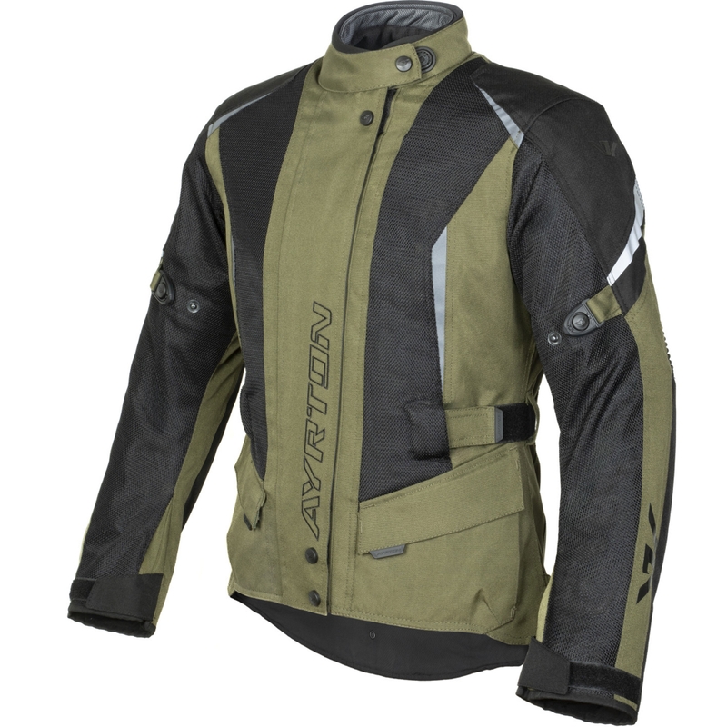 Dames motorjas Ayrton Teressa II Flow donkergroen-zwart