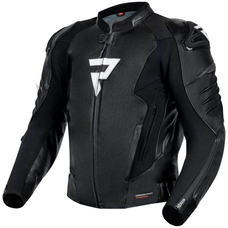 Rebelhorn Veloce leren motorjack zwart-wit