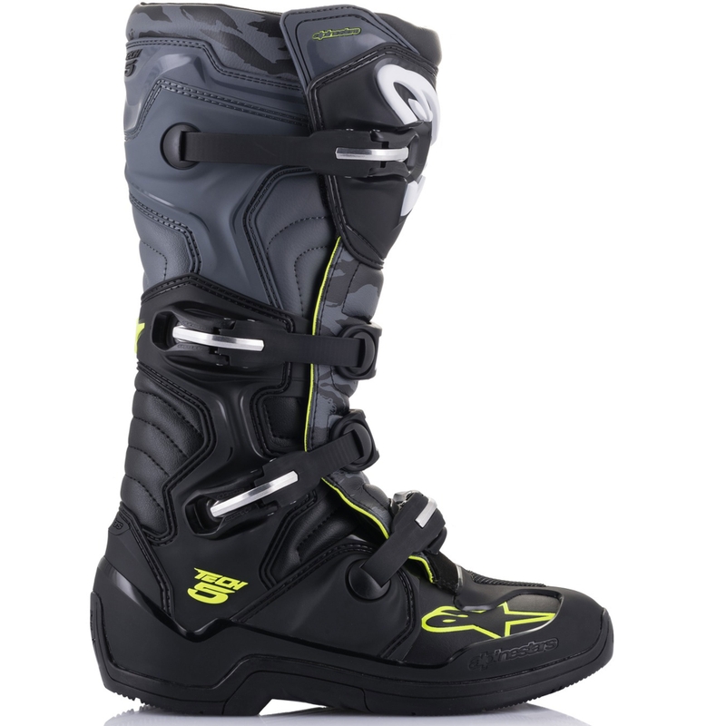 Alpinestars TECH 5 motorlaarzen zwart-grijs-fluo geel