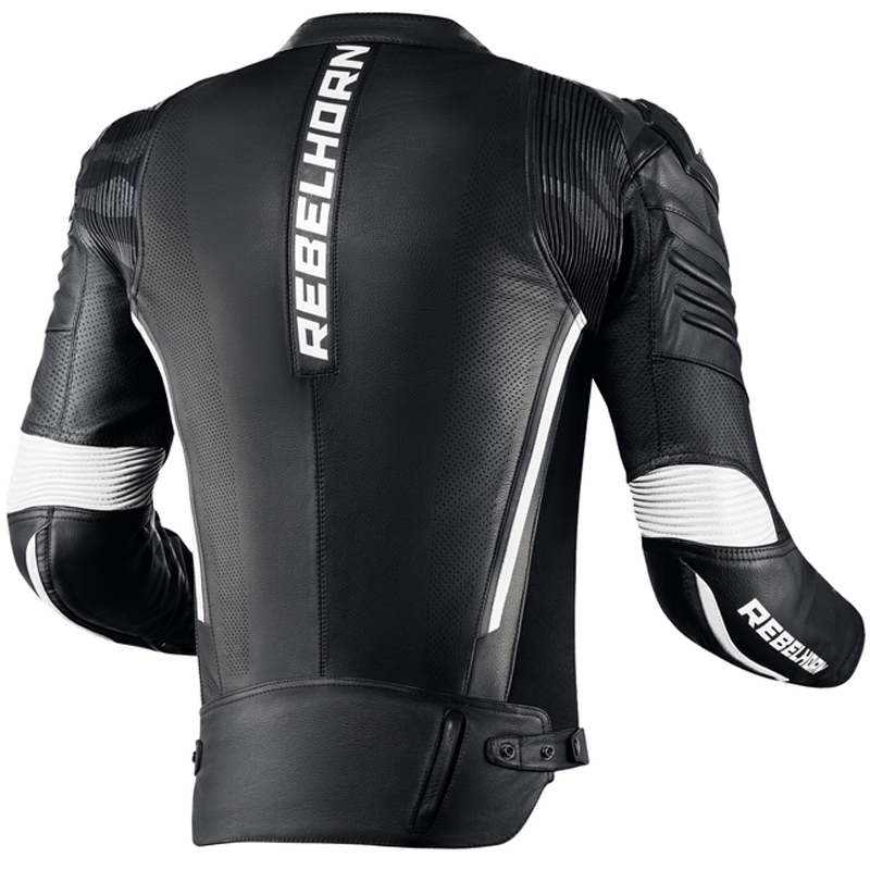 Rebelhorn Vandal zwart-wit leren motorjack uitverkoop