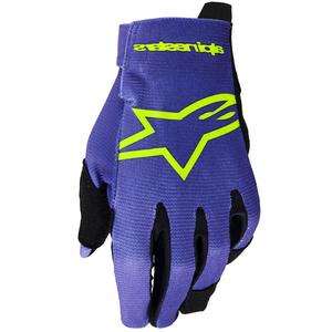 Alpinestars Radar Jeugd Kinder Crosshandschoenen Paars-Fluo Geel