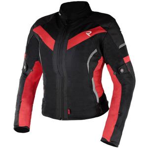 Dames motorjack Street Racer Betty II Air zwart-rood