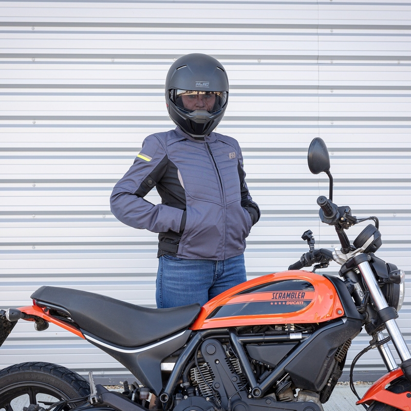Dames motorjas OXFORD VALENCIA 2D 3.0 zwartgrijs