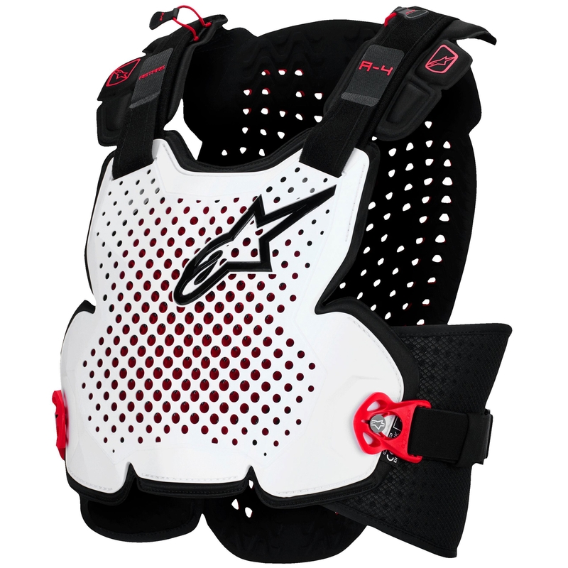 Alpinestars A-4 Plasma borstbeschermer zwart-rood-wit
