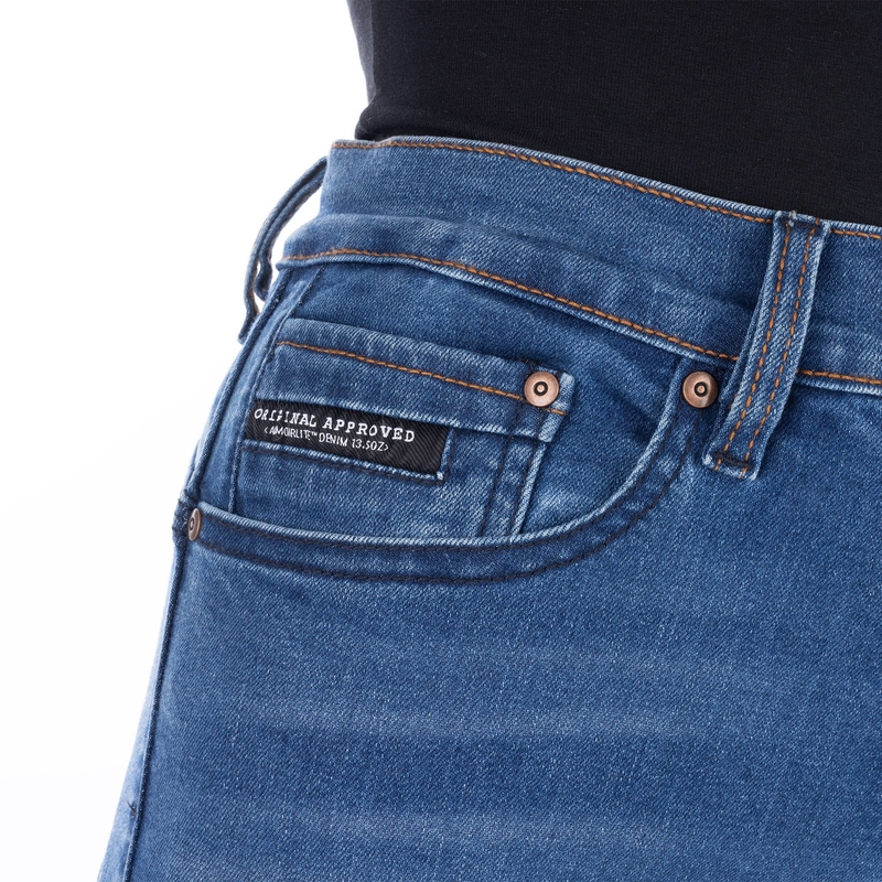 Dames motorjeans OXFORD SOFIA AA Slim lichtblauw