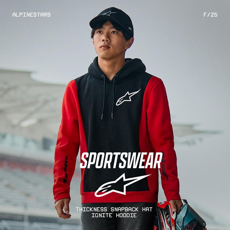Alpinestars Ignite Hoodie zwart-rood