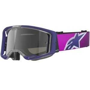 Alpinestars Vision 8 Corp crossbril paars-transparant met zilveren spiegellens