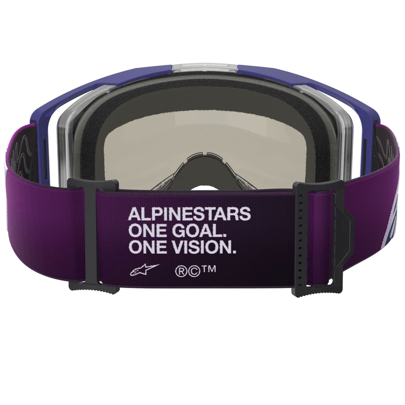 Alpinestars Vision 8 Corp crossbril paars-transparant met zilveren spiegellens