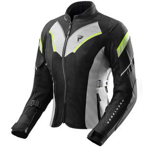 Dames motorjack Rebelhorn Hiflow V zwart-grijs-fluo geel
