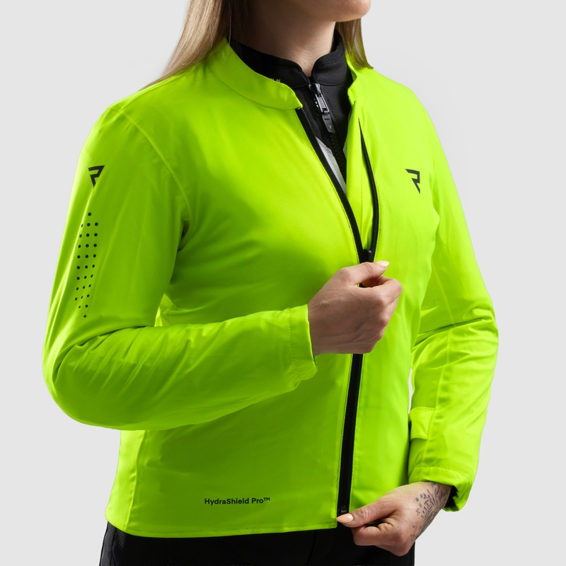 Dames motorjack Rebelhorn Hiflow V zwart-grijs-fluo geel