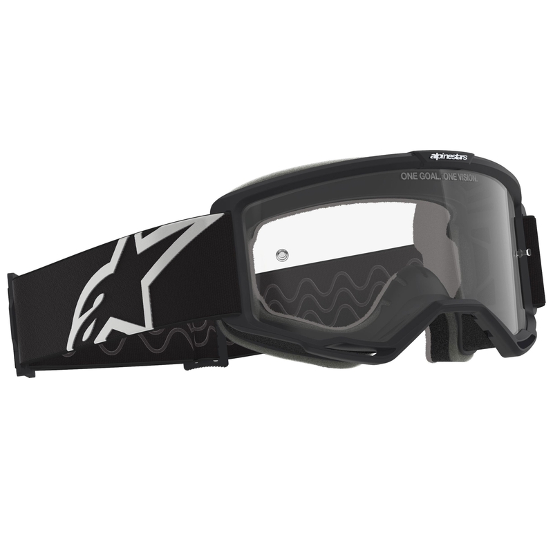 Alpinestars Vision OTG crossbril zwart-wit met heldere lens