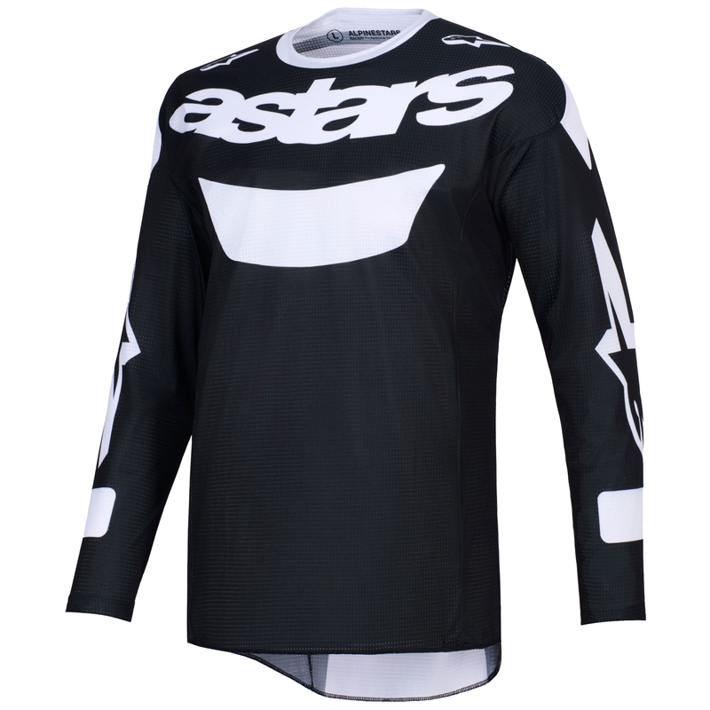 Alpinestars Racer Air Riway motorcross shirt zwart-wit