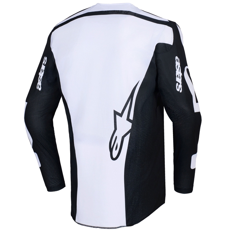 Alpinestars Racer Air Riway motorcross shirt zwart-wit