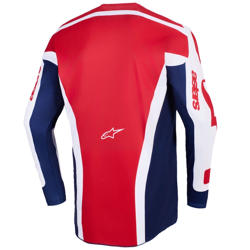 Alpinestars Racer Riway motorcross shirt wit-blauw-rood