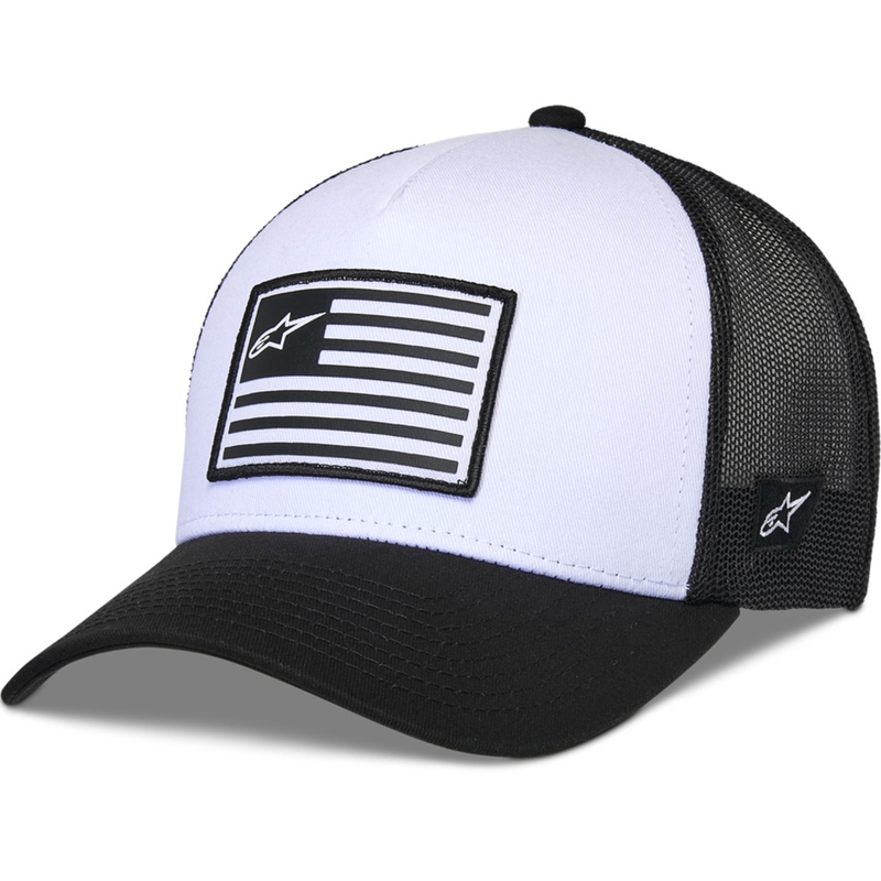 Alpinestars Flag Snap Hat wit-zwart