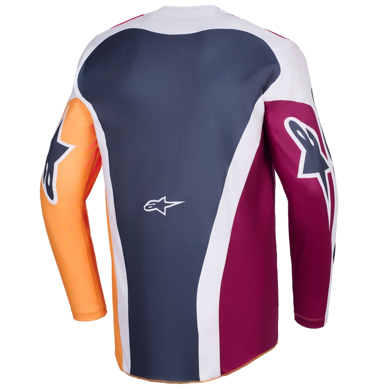 Alpinestars Racer Portl motocross shirt rood-oranje-lichtgrijs
