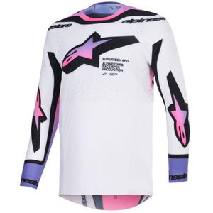 Alpinestars Supertech Pro AFD Vista motorcross shirt wit-paars-zwart