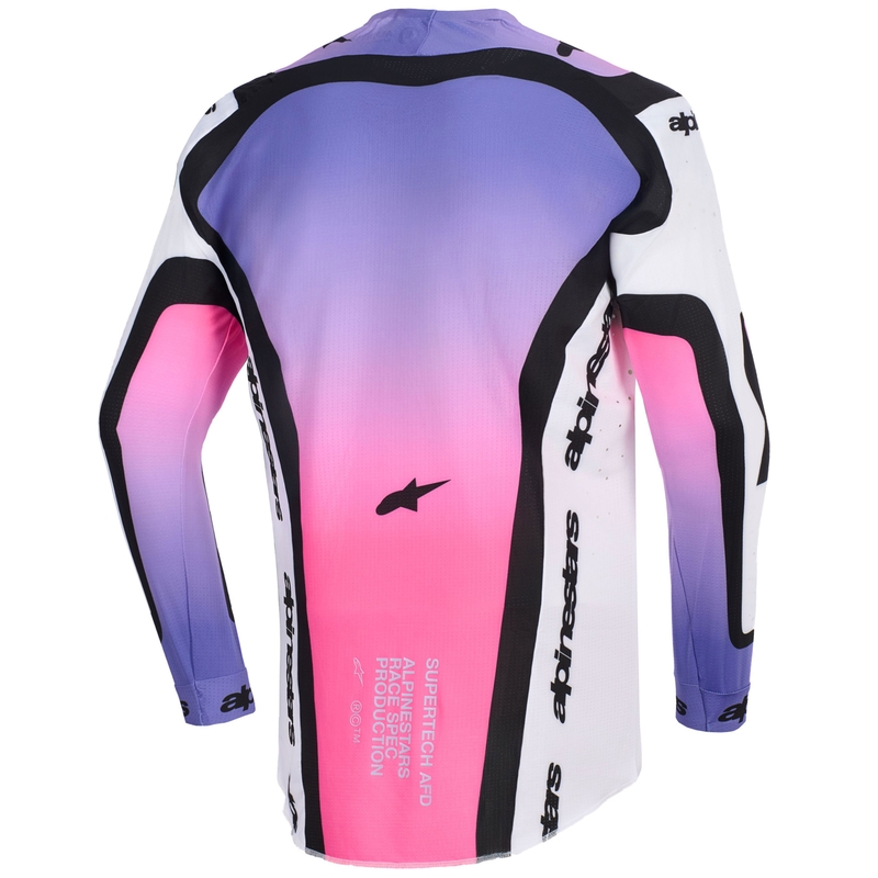 Alpinestars Supertech Pro AFD Vista motorcross shirt wit-paars-zwart
