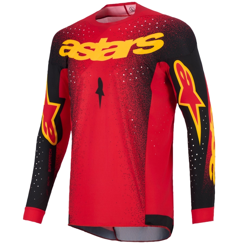 Alpinestars Supertech Scenz motorcross shirt rood-zwart-geel