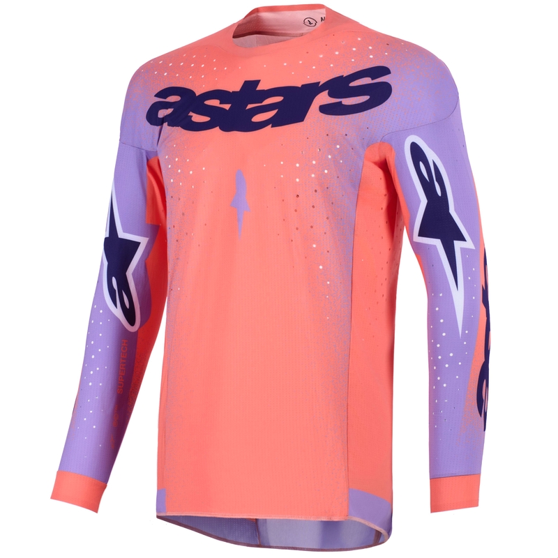 Alpinestars Supertech Scenz motorcross shirt oranje-koraal-paars
