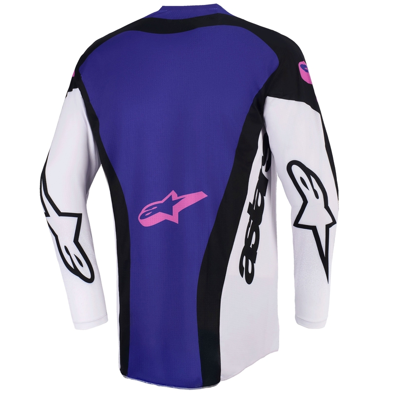 Alpinestars Techstar Knif motorcross shirt zwart-lichtgrijs-paars