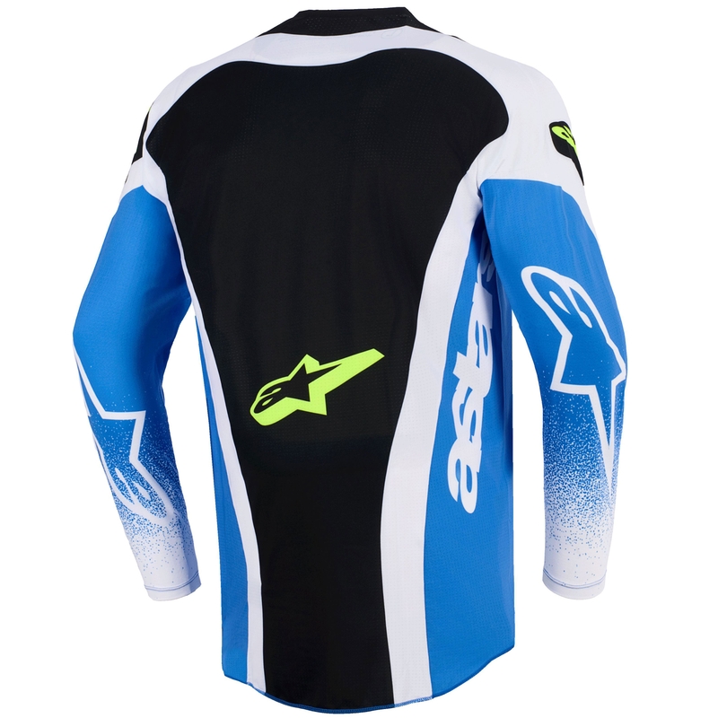 Alpinestars Techstar Knif crossshirt blauw-zwart-fluo geel
