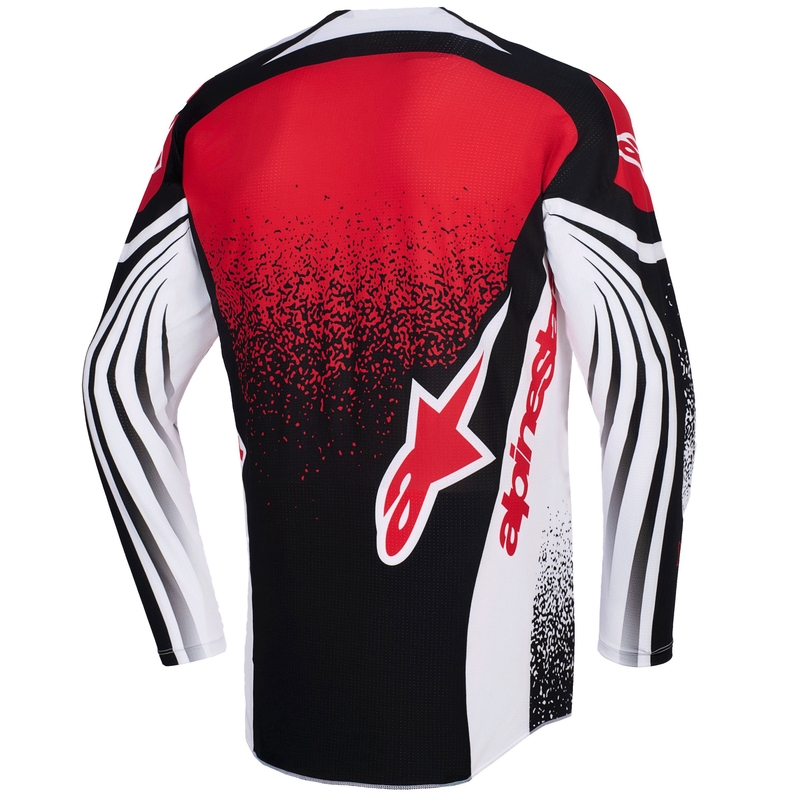 Alpinestars Techstar Nomur motorcross shirt zwart-wit-rood