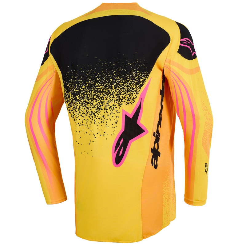 Alpinestars Techstar Nomur crossshirt oranje-geel-roze