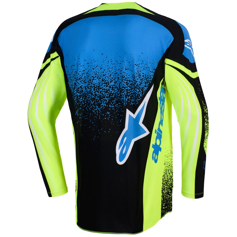 Alpinestars Techstar Nomur crossshirt donkerblauw-fluo geel-blauw