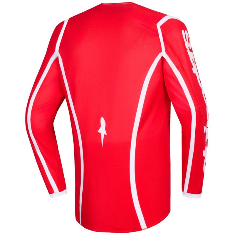 Alpinestars Fluid Apex motorcross shirt rood-wit