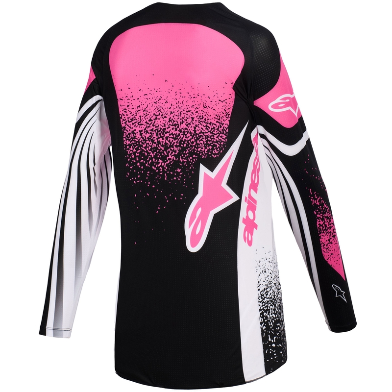 Alpinestars Stella Techstar Nomur dames crossshirt zwart-wit-roze