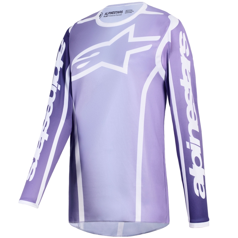 Alpinestars Stella Fluid Apex dames crossshirt paars-wit