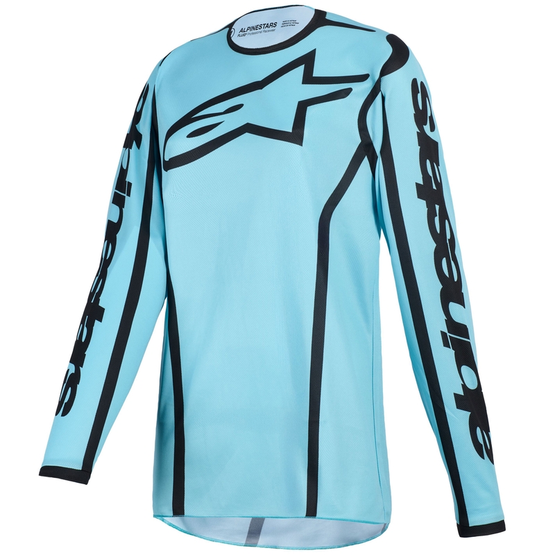 Alpinestars Stella Fluid Apex dames motorcrossshirt turquoise-zwart