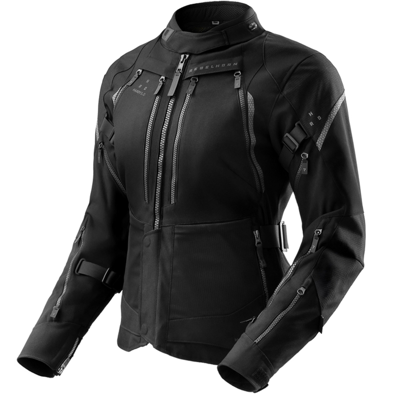 Dames motorjas Rebelhorn Hardy 3.0 zwart