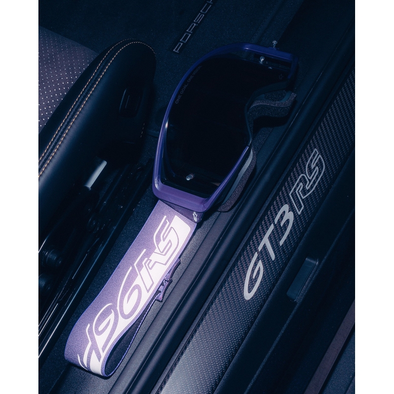 Alpinestars Supertech Vision Hunta96 XXV crossbril paars-wit met spiegelend zilver plexiglas