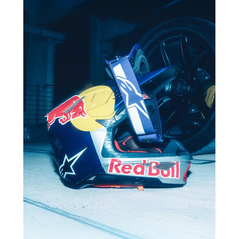 Alpinestars Supertech Vision Hunta96 XXV crossbril paars-wit met spiegelend zilver plexiglas