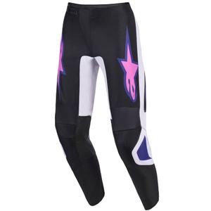 Alpinestars Fluid Grid motorcrossbroek zwart-lichtgrijs-paars