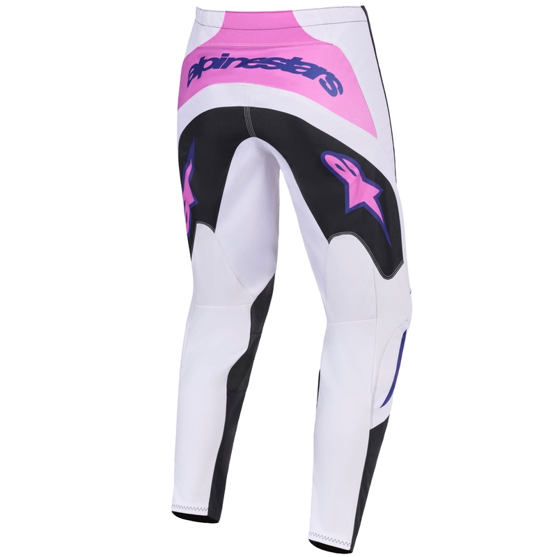 Alpinestars Fluid Grid motorcrossbroek zwart-lichtgrijs-paars