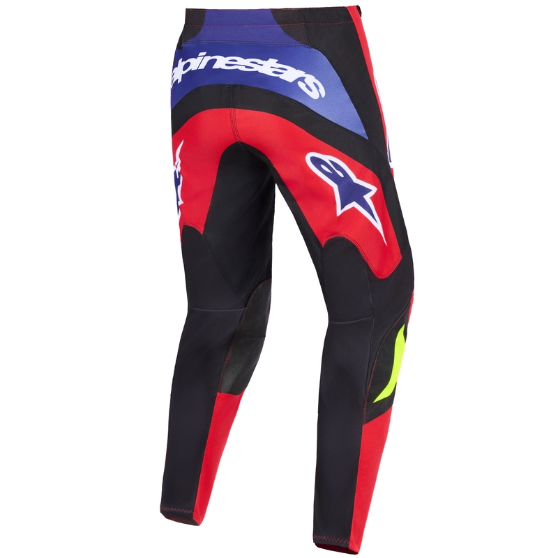 Alpinestars Fluid Grid crossbroek rood-zwart-paars-fluo geel