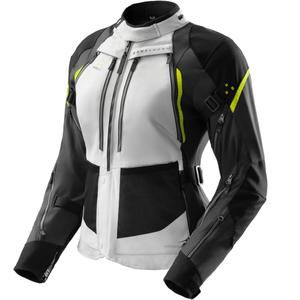 Dámská bunda na motorku Rebelhorn Hardy 3.0 černo-šedo-fluo žlutá