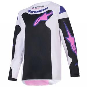 Alpinestars Fluid Grid Kids Motocross Jersey Zwart-Lichtgrijs-Paars