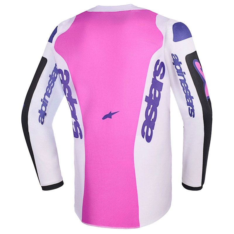 Alpinestars Fluid Grid Kids Motocross Jersey Zwart-Lichtgrijs-Paars