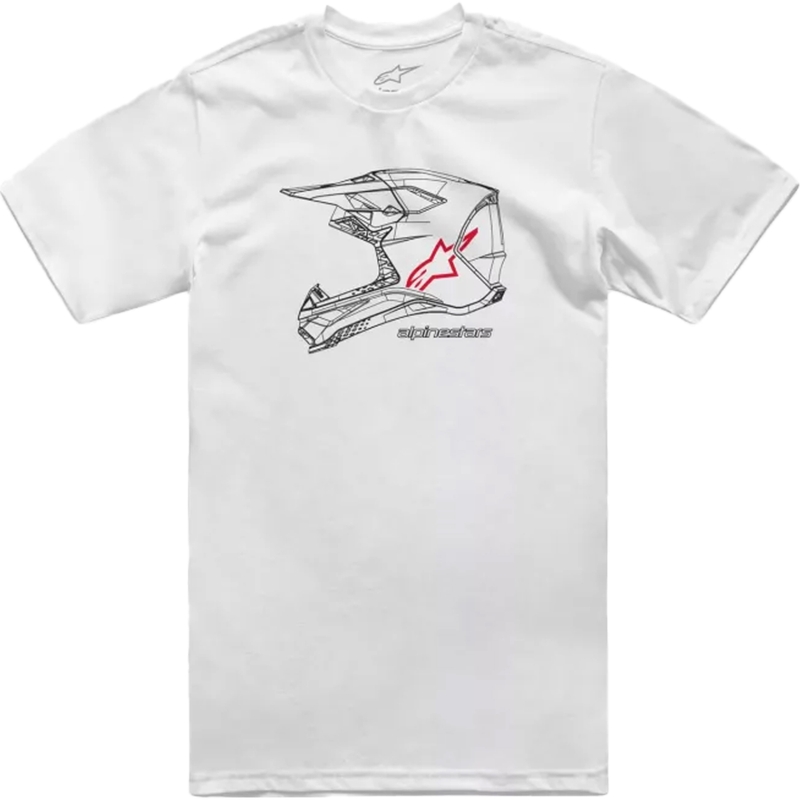 T-shirt Alpinestars MX Helm CSF wit