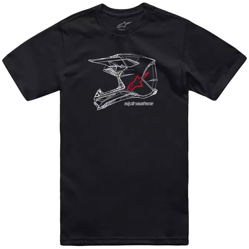 T-shirt Alpinestars MX Helm CSF zwart