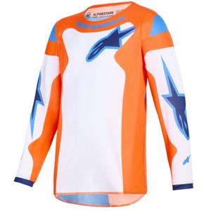 Alpinestars Fluid Grid Kids Motocross Jersey Oranje-Blauw-Wit