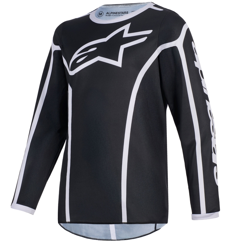 Alpinestars Fluid Apex Kids Motocross Jersey Zwart-Grijs