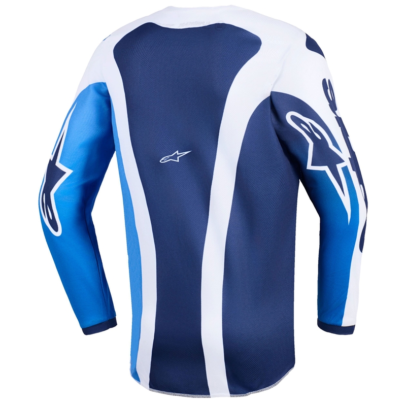 Alpinestars Fluid Portl Kids Motocross Jersey Blauw-Wit