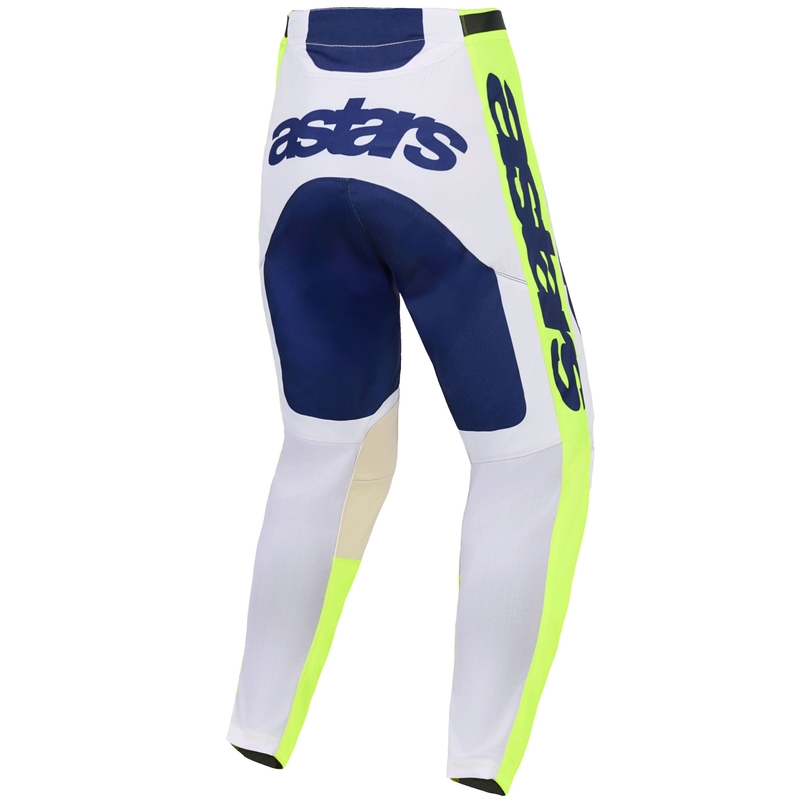 Alpinestars Racer Air Riway crossbroek lichtgrijs-fluo geel-blauw