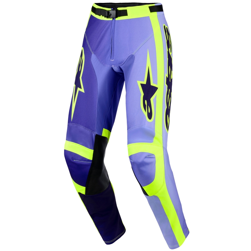 Alpinestars Racer Portl motorcrossbroek paars-fluo geel